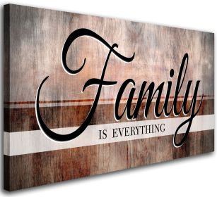 Family is Everything Wall Decor Canvas Wall Art for Living Room Rustic Farmhouse Wall Art Family Signs Wall Art Family Quote Canvas Prints Painting Pi