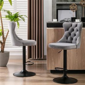 Furniture, Swivel Velvet Barstools Adjustable Seat Height from 25-33 Inch,17.7 inch base