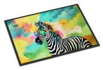 Hippie Animal Zebra Doormat Front Door Mat Indoor Outdoor Rugs for Entryway, Non Slip Washable Low Pile, 24H X 36W