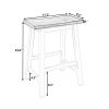 Farmhouse Rustic 2-piece Counter Height Wood Kitchen Dining Stools for Small Places, Walnut - as picture