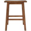 Farmhouse Rustic 2-piece Counter Height Wood Kitchen Dining Stools for Small Places, Walnut - as picture
