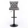 Furniture, Swivel Velvet Barstools Adjustable Seat Height from 25-33 Inch,17.7 inch base