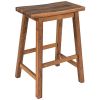 Farmhouse Rustic 2-piece Counter Height Wood Kitchen Dining Stools for Small Places, Walnut - as picture