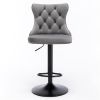 Furniture, Swivel Velvet Barstools Adjustable Seat Height from 25-33 Inch,17.7 inch base