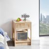 15.75" Rattan End table with drawer, Modern nightstand, side table for living room, bedroom,natural - as picture