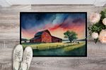 Barn at Twilight Doormat Front Door Mat Indoor Outdoor Rugs for Entryway, Non Slip Washable Low Pile, 24H X 36W
